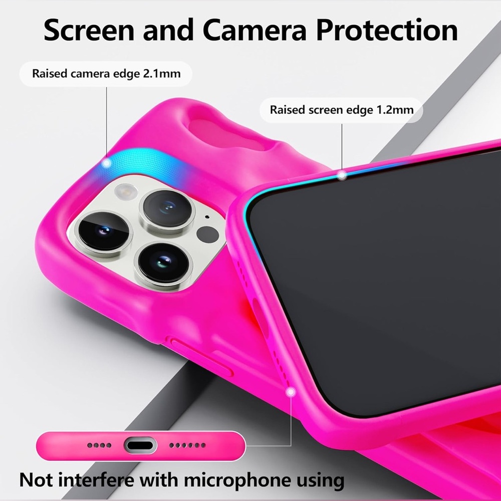 Vibrant Silicone Phone Case Set - Neon Pink, Yellow, and Gray - Picture 2 of 6